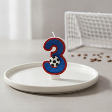 Bougie chiffre d'anniversaire football - vue 3