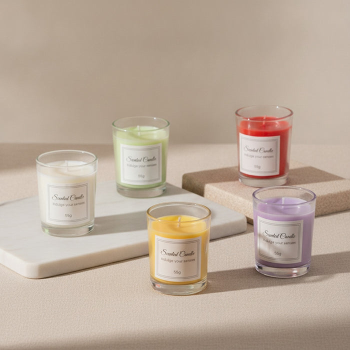 Coffret bougies d'aromathérapie en verre