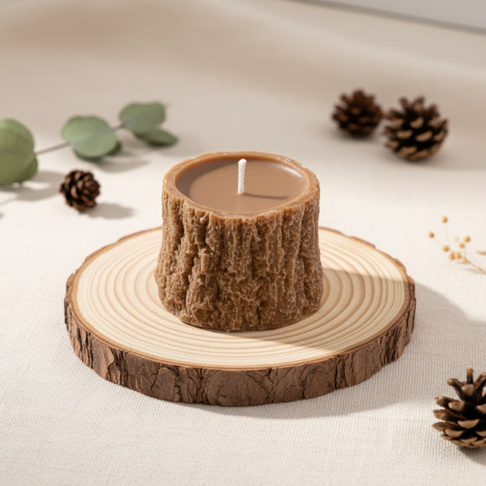 Bougie parfumée souche d'arbre
